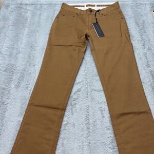 Nifty Genius Caramel Slim Fit Pants Mens Size 28x30 NWT Cotton Stretch‎ Designer